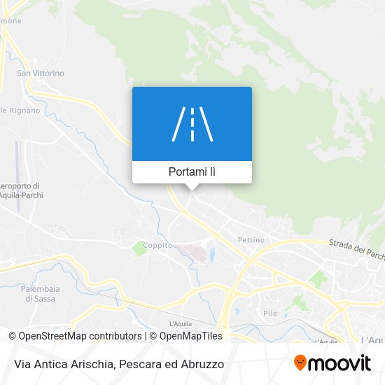 Mappa Via Antica Arischia