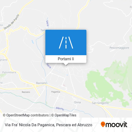 Mappa Via Fra' Nicola Da Paganica