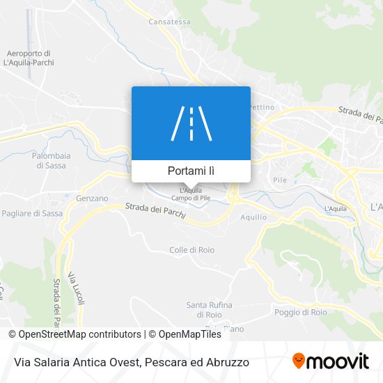 Mappa Via Salaria Antica Ovest