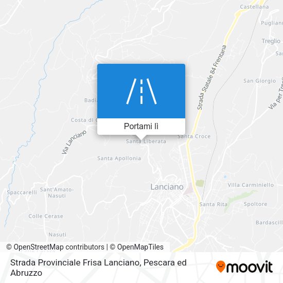 Mappa Strada Provinciale Frisa Lanciano