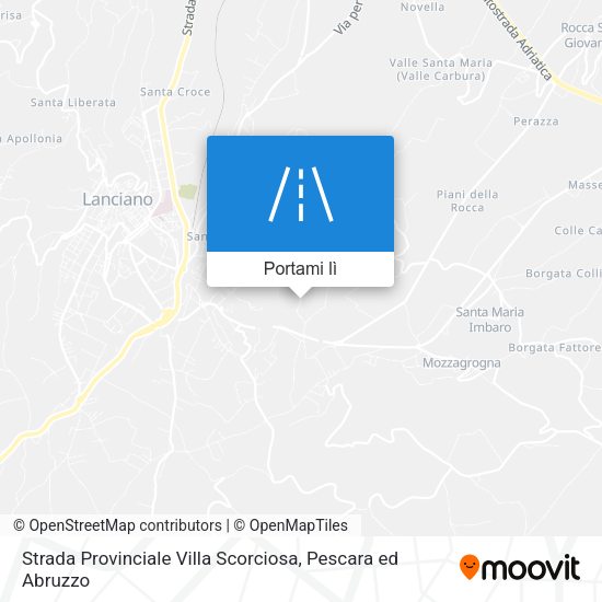 Mappa Strada Provinciale Villa Scorciosa