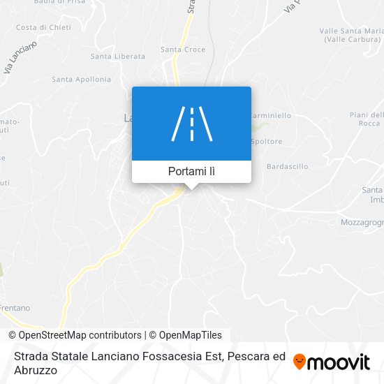 Mappa Strada Statale Lanciano Fossacesia Est