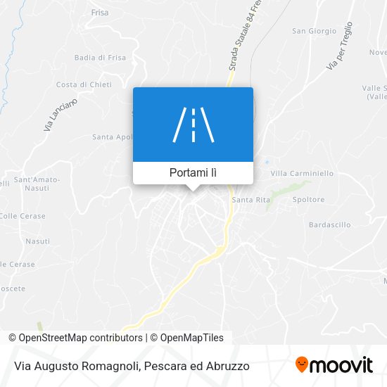 Mappa Via Augusto Romagnoli