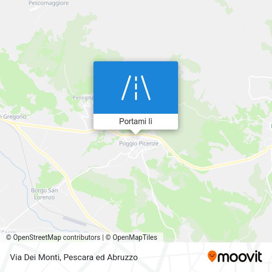 Mappa Via Dei Monti