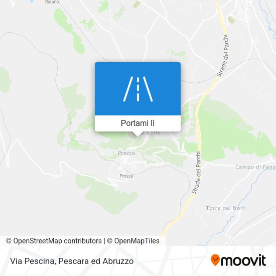 Mappa Via Pescina