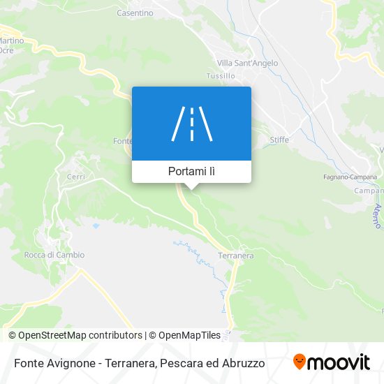 Mappa Fonte Avignone - Terranera