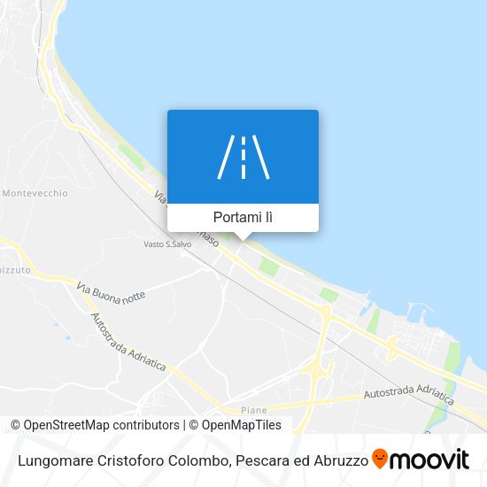 Mappa Lungomare Cristoforo Colombo