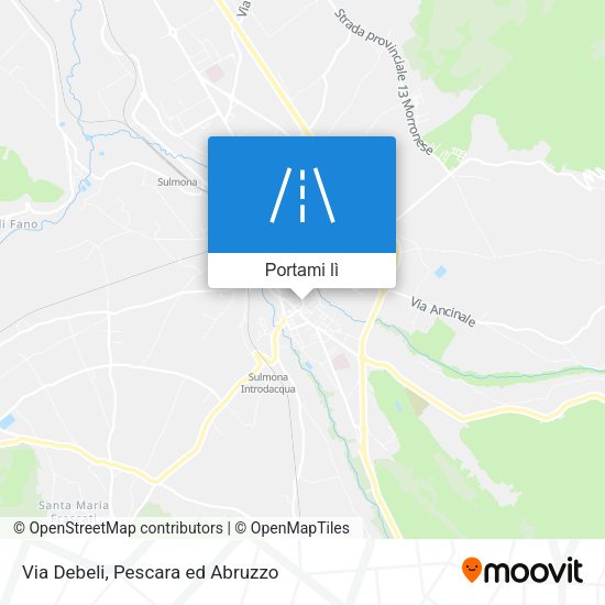 Mappa Via Debeli