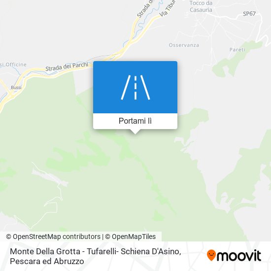 Mappa Monte Della Grotta - Tufarelli- Schiena D'Asino