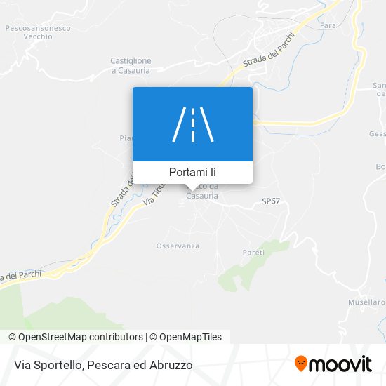 Mappa Via Sportello