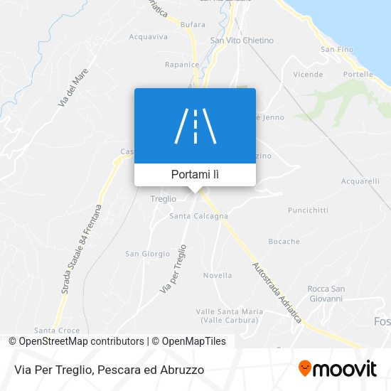 Mappa Via Per Treglio