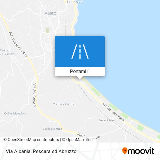 Mappa Via Albania