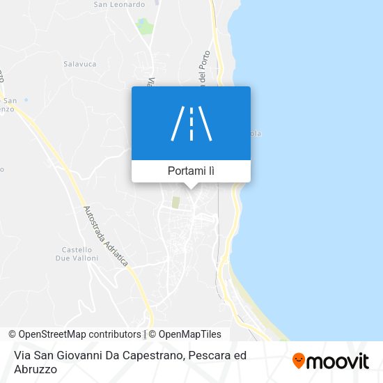 Mappa Via San Giovanni Da Capestrano
