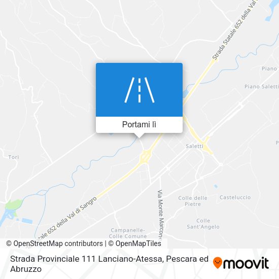 Mappa Strada Provinciale 111 Lanciano-Atessa