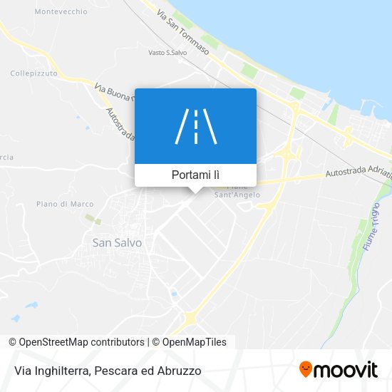 Mappa Via Inghilterra