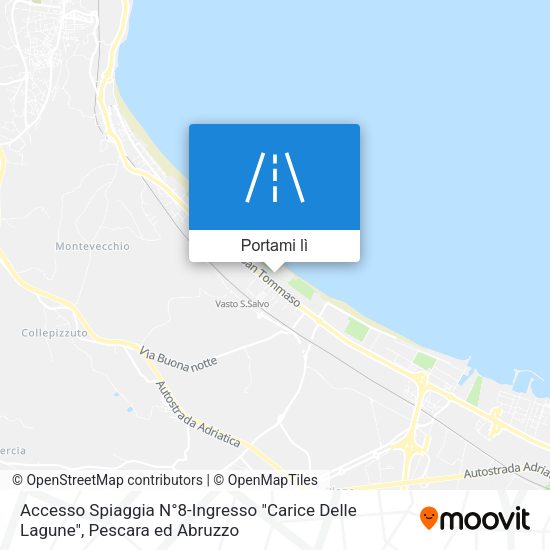 Mappa Accesso Spiaggia N°8-Ingresso "Carice Delle Lagune"