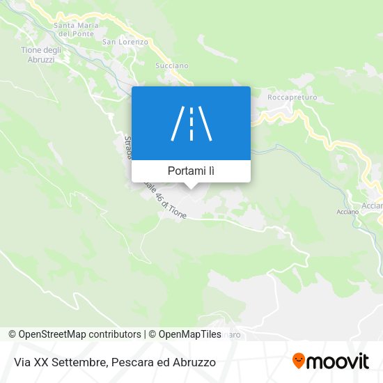 Mappa Via XX Settembre