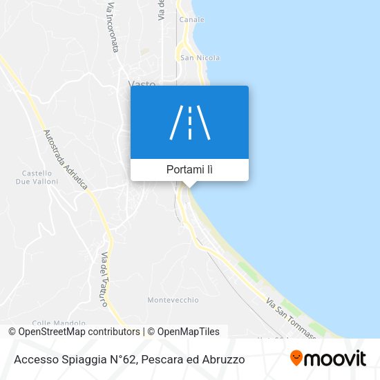 Mappa Accesso Spiaggia N°62
