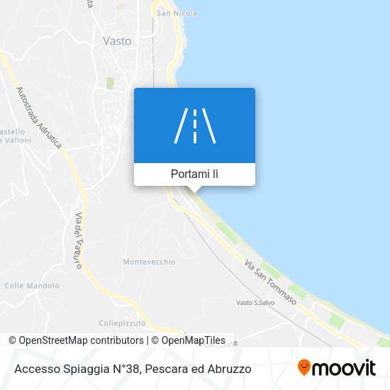 Mappa Accesso Spiaggia N°38