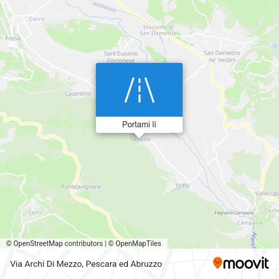 Mappa Via Archi Di Mezzo