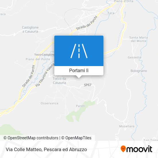 Mappa Via Colle Matteo
