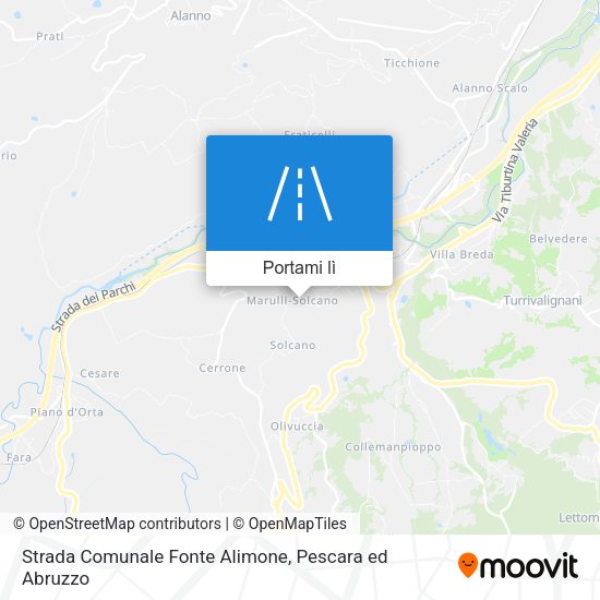 Mappa Strada Comunale Fonte Alimone