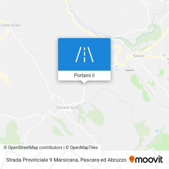 Mappa Strada Provinciale 9 Marsicana