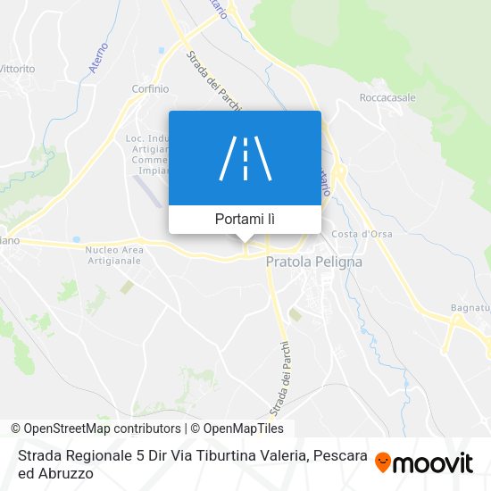 Mappa Strada Regionale 5 Dir Via Tiburtina Valeria