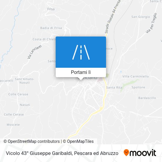 Mappa Vicolo 43° Giuseppe Garibaldi