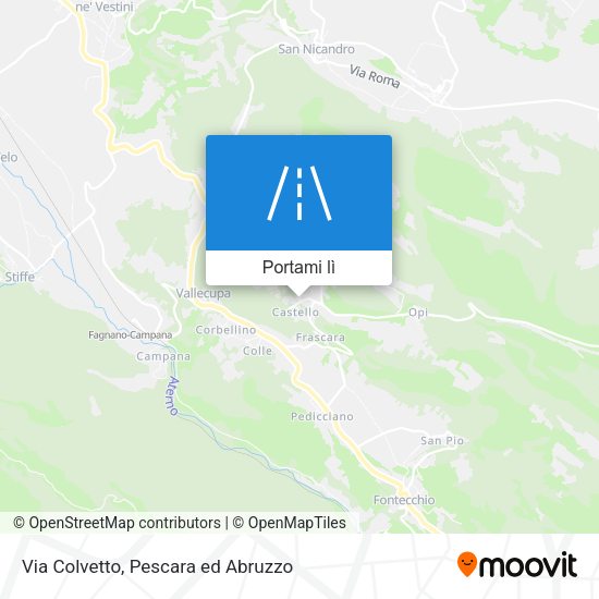Mappa Via Colvetto