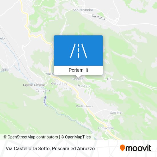 Mappa Via Castello Di Sotto