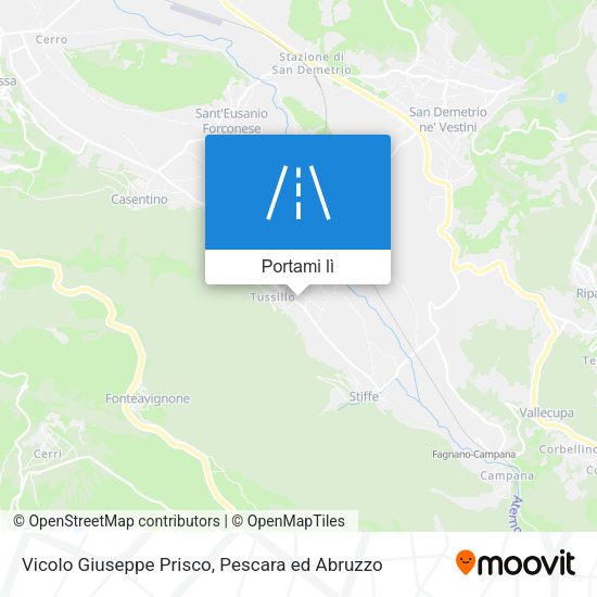 Mappa Vicolo Giuseppe Prisco