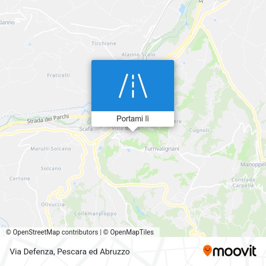 Mappa Via Defenza