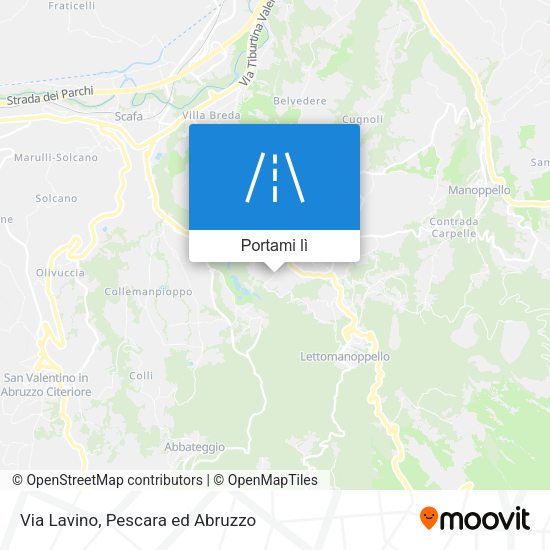 Mappa Via Lavino