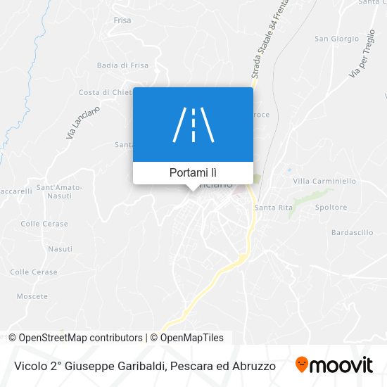 Mappa Vicolo 2° Giuseppe Garibaldi