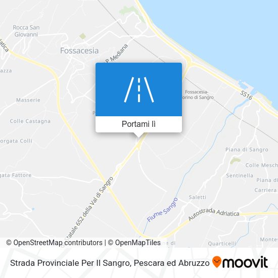 Mappa Strada Provinciale Per Il Sangro