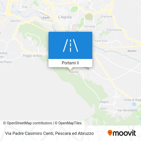 Mappa Via Padre Casimiro Centi
