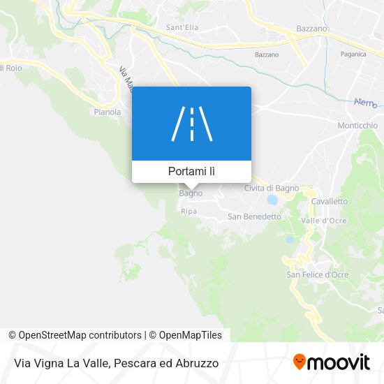 Mappa Via Vigna La Valle