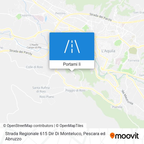 Mappa Strada Regionale 615 Dir Di Monteluco