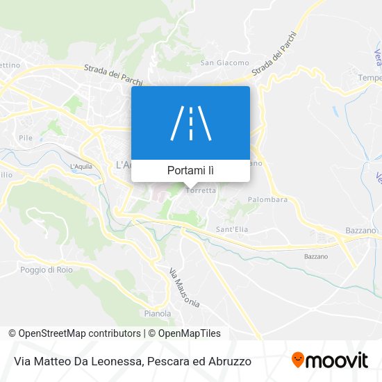 Mappa Via Matteo Da Leonessa