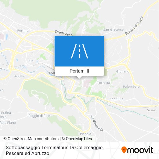 Mappa Sottopassaggio Terminalbus Di Collemaggio