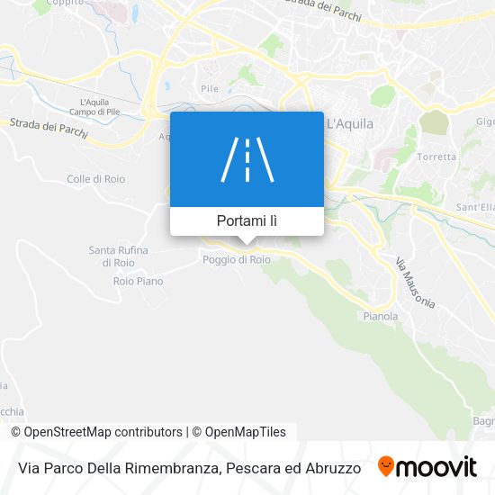 Mappa Via Parco Della Rimembranza