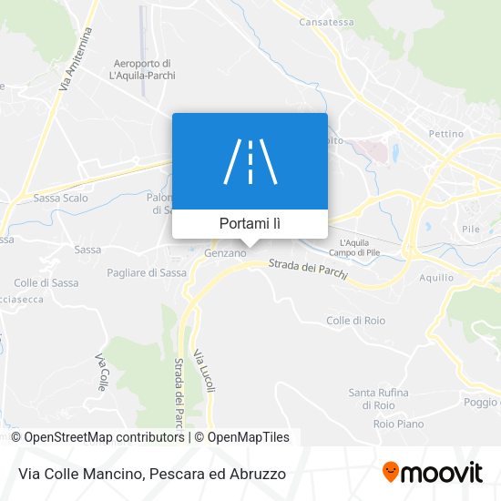 Mappa Via Colle Mancino
