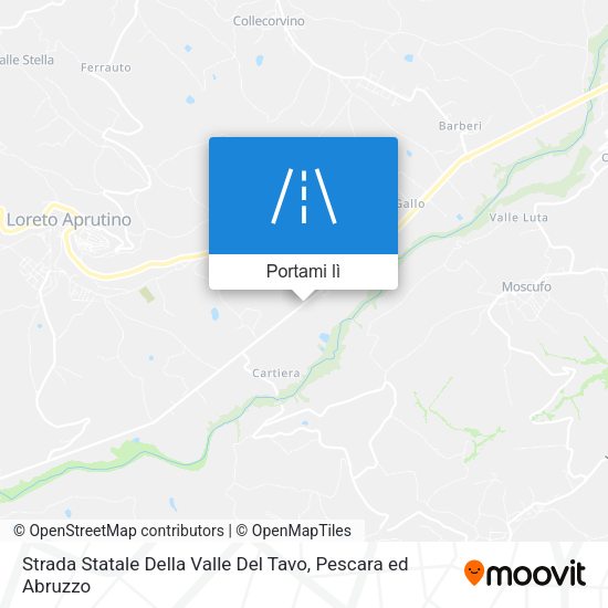 Mappa Strada Statale Della Valle Del Tavo