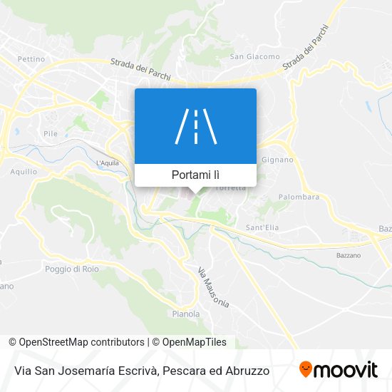 Mappa Via San Josemaría Escrivà