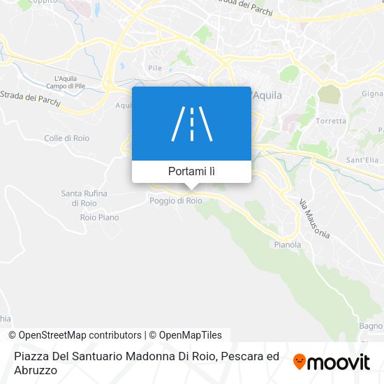 Mappa Piazza Del Santuario Madonna Di Roio