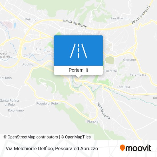 Mappa Via Melchiorre Delfico