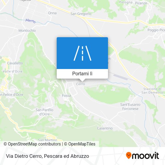 Mappa Via Dietro Cerro