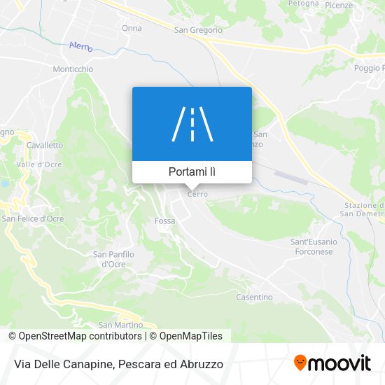 Mappa Via Delle Canapine
