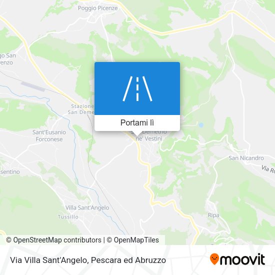 Mappa Via Villa Sant'Angelo